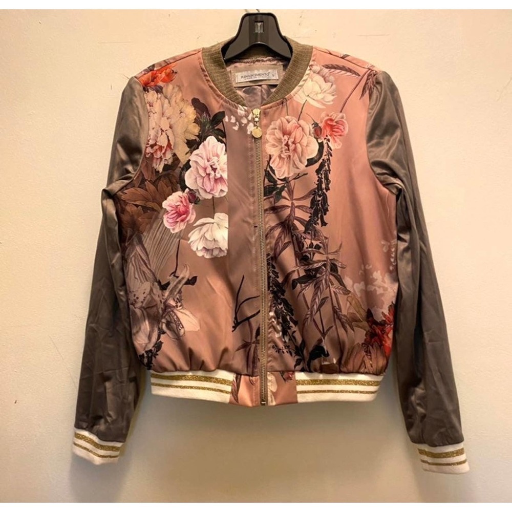 Rinascimento floral print bomber jacket S